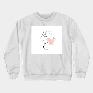 fashion chic girl illustration Crewneck Sweatshirt